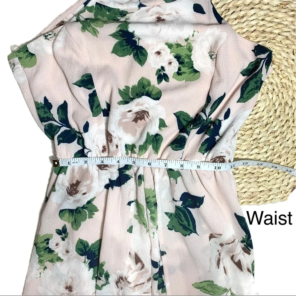 Francesca’s Trixxi Blush Floral Maxi Romper Size Small - Picture 11 of 15